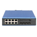 Digitus Gigabit industrial gestionado L3 con 8 + 4 puertos uplink 10G, Interruptor/Conmutador 
