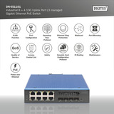 Digitus Gigabit industrial gestionado L3 con 8 + 4 puertos uplink 10G, Interruptor/Conmutador 