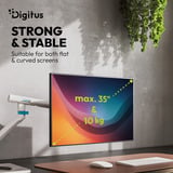 Digitus Soporte de monitor de diseño individual, 35", 10 kg blanco