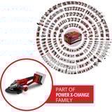 EINHELL Amoladora angular profesional a batería AXXIO 36/230 Q, 36Volt (2x18V) rojo/Negro