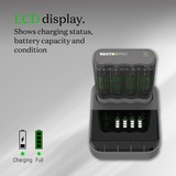 GP Batteries Cargador de batería USB RECYKO PRO P461, 4 ranuras de carga, incl. estación de acoplamiento D461 gris