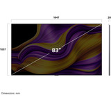 LG OLED83G57LW, OLED-TV plateado/Negro