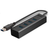 Lindy 43324 hub de interfaz USB 3.2 Gen 1 (3.1 Gen 1) Type-A 5000 Mbit/s Negro, Hub USB USB 3.2 Gen 1 (3.1 Gen 1) Type-A, USB 3.2 Gen 1 (3.1 Gen 1) Type-A, 5000 Mbit/s, Negro, Aluminio, Plástico, 0,3 m