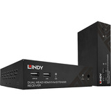Lindy Extensor Dual Head HDMI, Cat.6, USB y RS232, Switch KVM negro