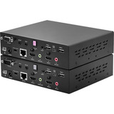 Lindy Extensor Dual Head HDMI, Cat.6, USB y RS232, Switch KVM negro