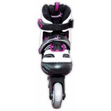 Muuwmi Patines en línea infantiles ajustables Talla 29-32 rosa neón/Negro