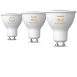 Philips Hue GU10 - foco inteligente - (paquete de 3), Lámpara LED Philips Hue White ambiance GU10 - foco inteligente - (paquete de 3), Bombilla inteligente, Bluetooth/Zigbee, Blanco, GU10, GU10, Reflectora