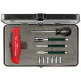 Wiha Destornillador de torque con mango transversal Set TorqueVario-S T negro/Rojo