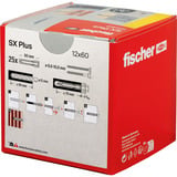 fischer Taco de expansión SX Plus 12x60, Pasador gris claro