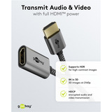 goobay 79145, Cable negro/Dorado