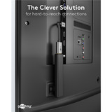 goobay 79145, Cable negro/Dorado