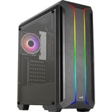 Aerocool SKYLINEV2BK Caja PC ATX Panel Frontal Doble LED ARGB Ventilador ARGB 12cm Negro, Cajas de torre negro, Midi Tower, PC, Negro, ATX, micro ATX, Mini-ITX, ABS, SPCC, 15,5 cm