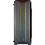 Aerocool SKYLINEV2BK Caja PC ATX Panel Frontal Doble LED ARGB Ventilador ARGB 12cm Negro, Cajas de torre negro, Midi Tower, PC, Negro, ATX, micro ATX, Mini-ITX, ABS, SPCC, 15,5 cm