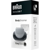 Braun Body Groomer Cabezal para afeitado, Ensayo Cabezal para afeitado, 3 cabezal(es), Negro, Plata, Transparente, Series 5-6-7, 23 g, 80 mm