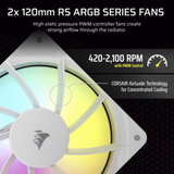 Corsair NAUTILUS 240 RS ARGB Reacondicionado, Refrigeración por agua blanco