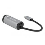 DeLOCK 64116 adaptador y tarjeta de red Ethernet 5000 Mbit/s gris, Alámbrico, USB Tipo C, Ethernet, 5000 Mbit/s, Negro, Gris