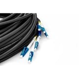 Digitus Cable de ruptura universal de fibra óptica, dúplex, conector LC/UPC, monomodo OS2 negro