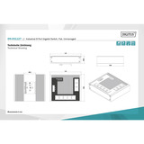 Digitus Switch de red Ethernet 8P G, plano, industrial UNM, Interruptor/Conmutador 