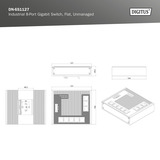 Digitus Switch de red Ethernet 8P G, plano, industrial UNM, Interruptor/Conmutador 