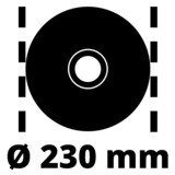 Einhell TE-AG 230/2000 amoladora angular 23 cm 6500 RPM 2000 W 5,6 kg rojo/Negro, 6500 RPM, 23 cm, Corriente alterna, 5,6 kg