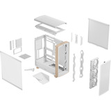 Fractal Design Summit Chalk White TG Clear Tint, Cajas de torre blanco/Madera