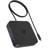 ICY BOX IB-DK4090-C Acoplamiento USB 3.2 Gen 2 (3.1 Gen 1) Type-C Negro, Estación de acoplamiento Acoplamiento, USB 3.2 Gen 2 (3.1 Gen 1) Type-C, 85 W, 1000 Mbit/s, Negro, 4K Ultra HD