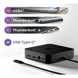 ICY BOX IB-DK4090-C Acoplamiento USB 3.2 Gen 2 (3.1 Gen 1) Type-C Negro, Estación de acoplamiento Acoplamiento, USB 3.2 Gen 2 (3.1 Gen 1) Type-C, 85 W, 1000 Mbit/s, Negro, 4K Ultra HD
