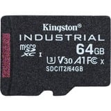 Kingston Industrial 64 GB MicroSDXC UHS-I Clase 10, Tarjeta de memoria negro, 64 GB, MicroSDXC, Clase 10, UHS-I, Class 3 (U3), V30