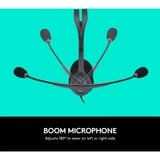 Logitech H111 Auriculares Alámbrico Diadema Oficina/Centro de llamadas Negro, Auriculares con micrófono gris, Alámbrico, Oficina/Centro de llamadas, 20 - 20000 Hz, 74 g, Auriculares, Negro