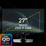 MSI MAG 271QPXDE QD-OLED E2 pantalla para PC 67,3 cm (26.5") 2560 x 1440 Pixeles Wide Quad HD Negro, Monitor de gaming negro, 67,3 cm (26.5"), 2560 x 1440 Pixeles, Wide Quad HD, QD-OLED, 0,03 ms, Negro