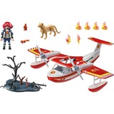 PLAYMOBIL City Action Avión de bomberos con función de extinción, Juegos de construcción 