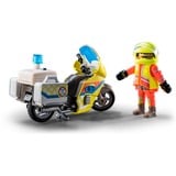PLAYMOBIL Motocicleta de médico de urgencias con luz intermitente, Juegos de construcción 