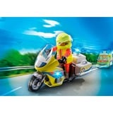 PLAYMOBIL Motocicleta de médico de urgencias con luz intermitente, Juegos de construcción 