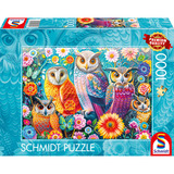 Schmidt Spiele Búhos y flores, Puzzle 