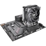 Thermaltake Toughair 310 Procesador Enfriador 12 cm Negro, Plata, Disipador de CPU Enfriador, 12 cm, 500 RPM, 2000 RPM, 23,6 dB, 58,35 cfm