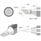 iFixit Punta de soldadura FixHub en forma de cuchillo 2,5 mm, Soldador plateado