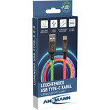 Ansmann Cable USB-A a USB tipo C negro/Transparente