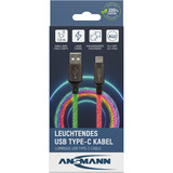 Ansmann Cable USB-A a USB tipo C negro/Transparente