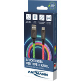 Ansmann Cable USB-A a USB tipo C negro/Transparente
