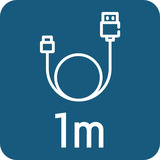 Ansmann Cable USB-A a USB tipo C negro/Transparente