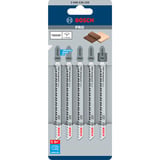 Bosch 2 608 636 229 hoja de sierra de calar, de sierra de marquetería y de sierra recíproca Madera noble, Panel laminado, Madera blanda, 3 mm