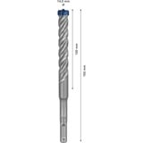 Bosch Expert Broca para martillo SDS plus-7X, Taladro Martillo perforador, Hammer drill bit, 1,4 cm, 165 mm, Concreto, Piedra, 10 cm