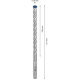 Bosch Expert Broca para martillo SDS plus-7X, Taladro Martillo perforador, Hammer drill bit, 1,2 cm, 215 mm, Concreto, Piedra, 15 cm