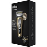 Braun Series 9 9419s Wet&Dry Máquina de afeitar de láminas Recortadora Negro, Oro dorado/Plateado, Máquina de afeitar de láminas, Active Quattro Head, Negro, Oro, Carga, Batería, Ión de litio