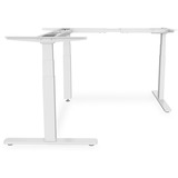 Digitus Base de escritorio de bipedestación de altura ajustable de forma eléctrica, ángulo de 90° (en forma de L), Soporte blanco, ángulo de 90° (en forma de L), 120 kg, Eléctrico, Con forma de L, 3 pata(s), Blanco, 12,5 cm