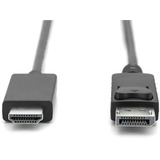 Digitus Cable adaptador DisplayPort > HDMI 4K negro
