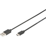 Digitus Cable de conexión USB 2.0 USB-A > USB-C negro