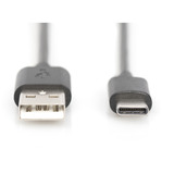 Digitus Cable de conexión USB 2.0 USB-A > USB-C negro