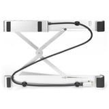 Digitus Soporte variable para notebook con hub USB-C™ integrado, 5 puertos blanco, 5 puertos, Soporte para ordenador portátil, Plata, Aluminio, 25,4 cm (10"), 43,2 cm (17"), 15 - 36°