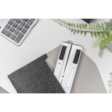 Digitus Soporte variable para notebook con hub USB-C™ integrado, 5 puertos blanco, 5 puertos, Soporte para ordenador portátil, Plata, Aluminio, 25,4 cm (10"), 43,2 cm (17"), 15 - 36°